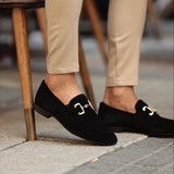 Edwarden – Mens Slip On Loafers With Metal Detail