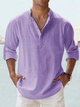 Nathaniel – Mens Relaxed Long Sleeve Button Shirt