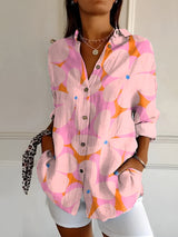 Georielle – Floral Button Blouse Women