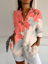 Georielle – Floral Button Blouse Women