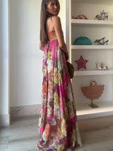 Ivy - Strapless Floral Maxi Wedding Guest Dress