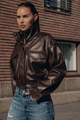Laurenna – Women's Zip Up Biker Jacket