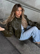 Laurenna – Women's Zip Up Biker Jacket