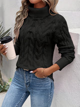 Avalyne – Women’s Cable Knit Turtleneck Jumper
