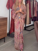 Kindara - Printed Kimono Dress