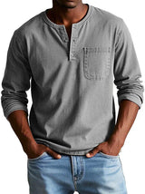 Erick – Mens Casual Long Sleeve Henley Shirt