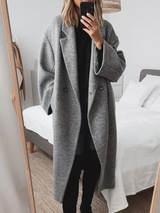 Alenia – Oversized Wool Blend Long Coat for Women