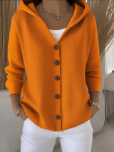 Rynelle – Women’s Hooded Long-Sleeve Knit Cardigan