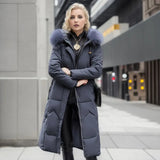 Iselotte – Women’s Long Puffer Down Coat with Collar