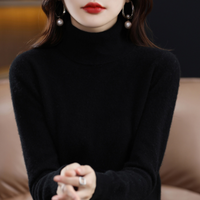 Elvarise - Womens Cashmere Turtleneck Knit Sweater