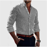 Elio - Men Modern Striped Shirt