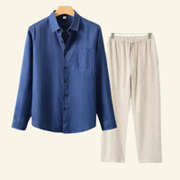 Caelric - Linen Mens Shirt And Trousers Set