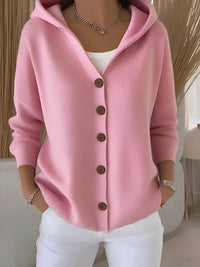 Rynelle – Women’s Hooded Long-Sleeve Knit Cardigan