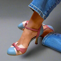 Odessa – Bow Strap Closed Toe Heels