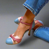 Odessa – Bow Strap Closed Toe Heels