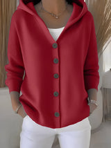 Rynelle – Women’s Hooded Long-Sleeve Knit Cardigan