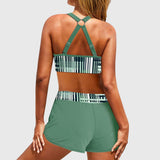 Serenya - Ribbed High Waisted Bikini Swimsuit