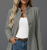 Eliza – Womens Button Down A Line Coat