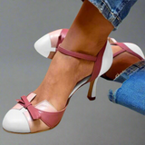 Odessa – Bow Strap Closed Toe Heels