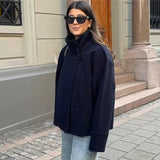 Elise - Women Double Breasted Short Jacket