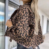Lennie - Womens Leopard Print Denim Coat