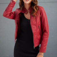 Valery – Classic Faux Leather Jacket for Women