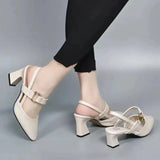 Clairenne – Slingback Mary Jane med blokhæl