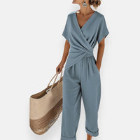 Ionelle – Elegant Cross Front Pant Set
