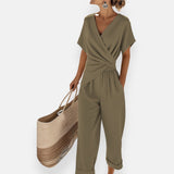 Ionelle – Elegant Cross Front Pant Set