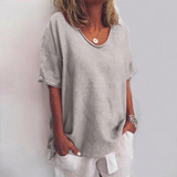 Laurielle - Women Loose Comfort Blouse Long Sleeve