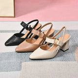 Clairenne – Slingback Mary Jane med blokhæl
