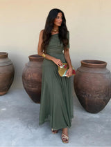 Tolinda - One Shoulder Mesh Maxi Dress
