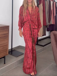 Kindara - Printed Kimono Dress