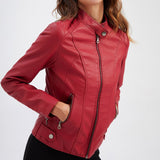 Valery – Classic Faux Leather Jacket for Women