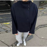 Elise - Women Double Breasted Short Jacket