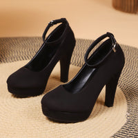 Elegant Buckle Womens Heels