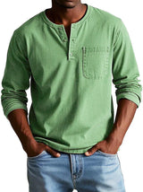 Erick – Mens Casual Long Sleeve Henley Shirt