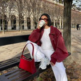 Valerique - Red Oversized Womens Jacket
