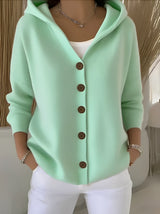 Rynelle – Women’s Hooded Long-Sleeve Knit Cardigan