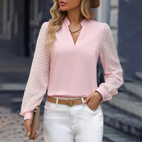 Serelina - Chiffon top med V-hals
