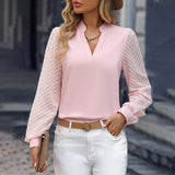 Serelina - Chiffon top med V-hals