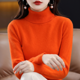 Elvarise - Womens Cashmere Turtleneck Knit Sweater