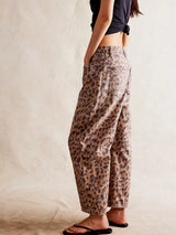 Sephira - Leopard Barrel Jeans