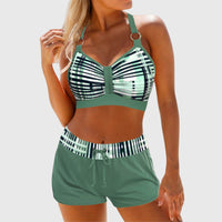 Serenya - Ribbed High Waisted Bikini Swimsuit
