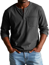 Erick – Mens Casual Long Sleeve Henley Shirt