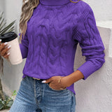 Avalyne – Women’s Cable Knit Turtleneck Jumper
