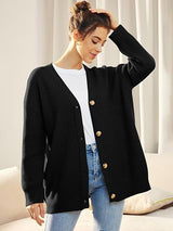 Alenya – Women’s Oversized Cardigan with V-Neck and Button Fastening