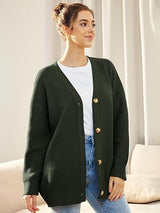 Alenya – Women’s Oversized Cardigan with V-Neck and Button Fastening
