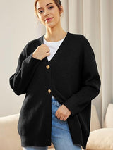 Alenya – Women’s Oversized Cardigan with V-Neck and Button Fastening