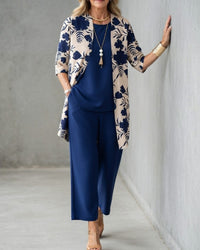 Celisse – Elegant Three Piece Floral Pants Set
